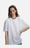 DAXUEN black oversized stylized chest graphic T-shirt