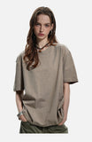 DAXUEN black oversized stylized chest graphic T-shirt