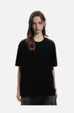 DAXUEN black oversized stylized chest graphic T-shirt
