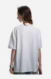 DAXUEN black oversized stylized chest graphic T-shirt