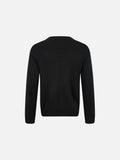 Stylized Flag Graphic Long-Sleeve Sweater