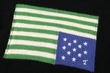 Stylized Flag Graphic Long-Sleeve Sweater
