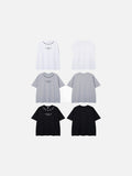 DAXUEN Short-sleeved relaxed-fit t-shirt with floral embroidery