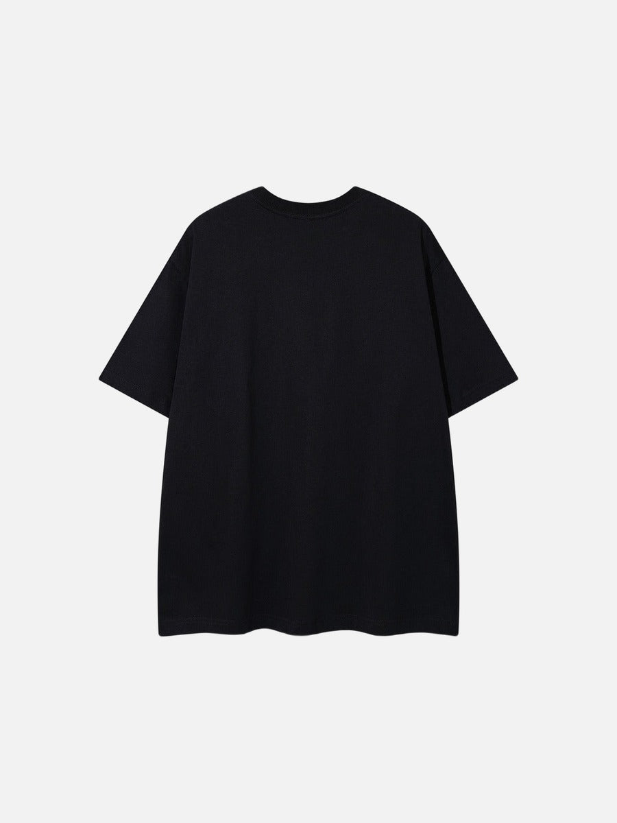DAXUEN Short-sleeved relaxed-fit t-shirt with floral embroidery