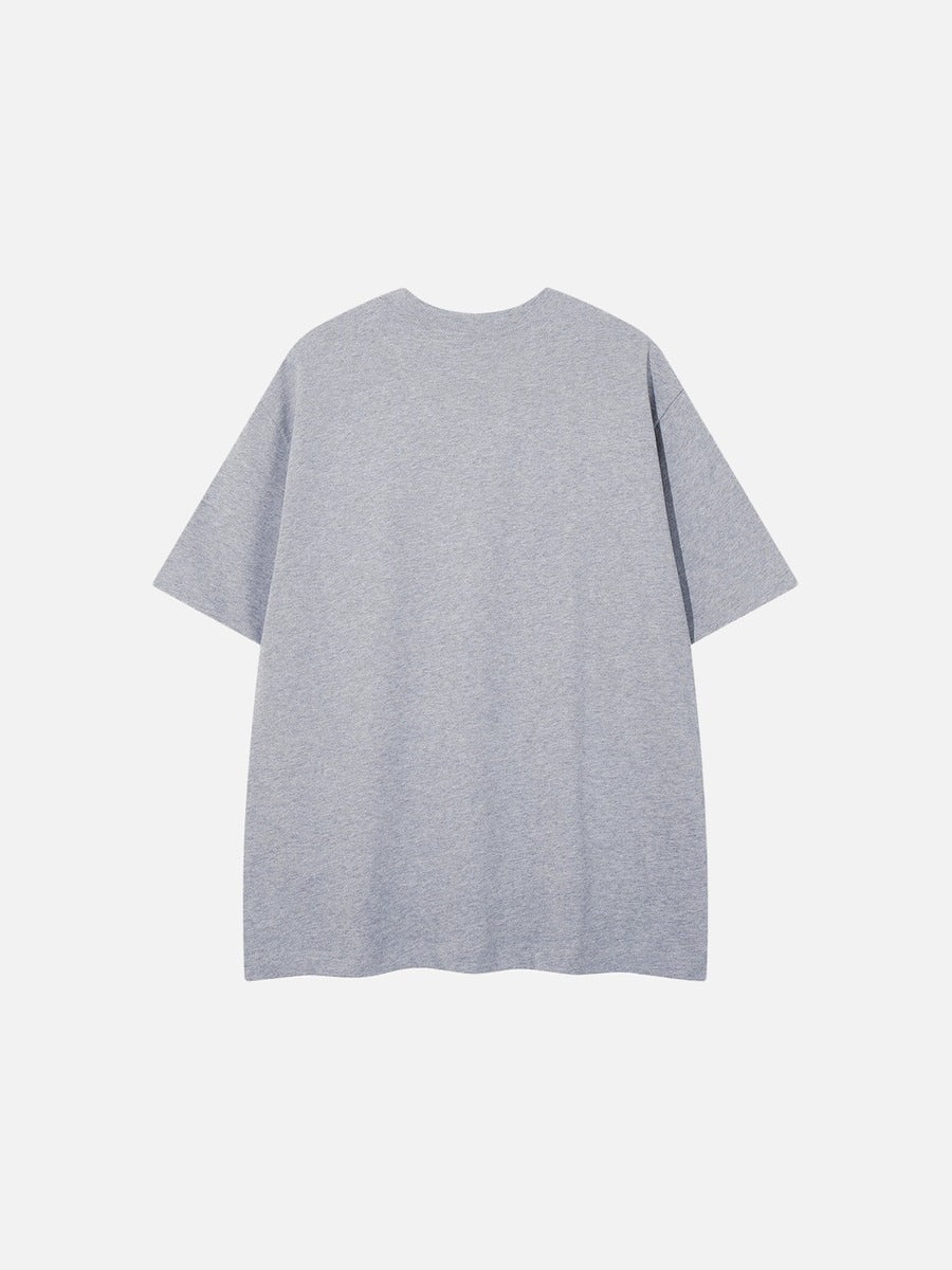 DAXUEN Short-sleeved relaxed-fit t-shirt with floral embroidery