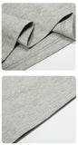 DAXUEN solid grey fitted t-shirt with small graphic