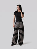 Stylized Graphic Fitted T-Shirt