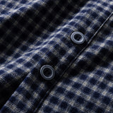 DAXUEN checkered button-up shirt with stylized horse embroidery