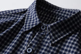 DAXUEN checkered button-up shirt with stylized horse embroidery