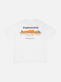 DAXUEN white relaxed landscape graphic t-shirt