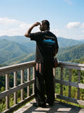 DAXUEN white relaxed landscape graphic t-shirt — model photo