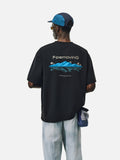 DAXUEN white relaxed landscape graphic t-shirt