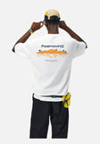 DAXUEN white relaxed landscape graphic t-shirt