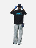DAXUEN white relaxed landscape graphic t-shirt