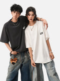 DAXUEN light grey marl short-sleeve logo tee