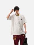 DAXUEN light grey marl short-sleeve logo tee