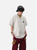 DAXUEN light grey marl short-sleeve logo tee