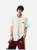 DAXUEN light grey marl short-sleeve logo tee