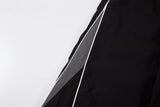 DAXUEN black track pants with stylized oval graphic