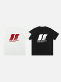 DAXUEN white oversized stylized overlapping S graphic tee
