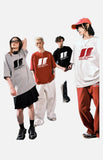 DAXUEN white oversized stylized overlapping S graphic tee