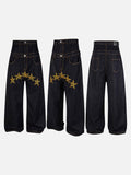 Stylized Star High-Waisted Denim Jeans