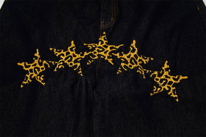 Stylized Star High-Waisted Denim Jeans