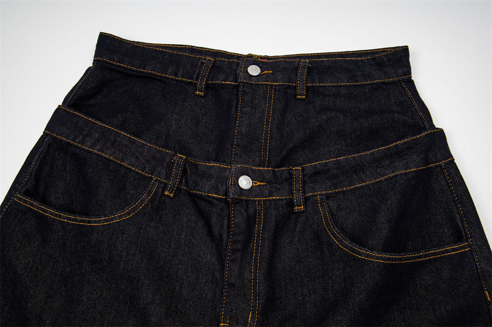 Stylized Star High-Waisted Denim Jeans