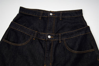 Stylized Star High-Waisted Denim Jeans