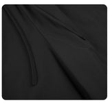 DAXUEN black wide-leg pants with subtle abstract pattern