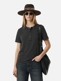 DAXUEN heathered khaki Henley t-shirt