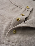 DAXUEN heathered khaki Henley t-shirt
