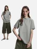 DAXUEN light grey marled mock neck t-shirt