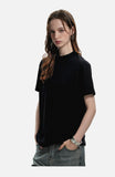 DAXUEN light grey marled mock neck t-shirt