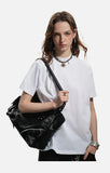 DAXUEN light grey marled mock neck t-shirt