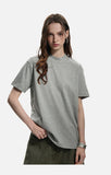DAXUEN light grey marled mock neck t-shirt