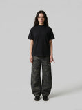DAXUEN light grey marled mock neck t-shirt — model photo