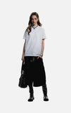 DAXUEN light grey marled mock neck t-shirt