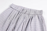 DAXUEN light plaid wide-leg trousers