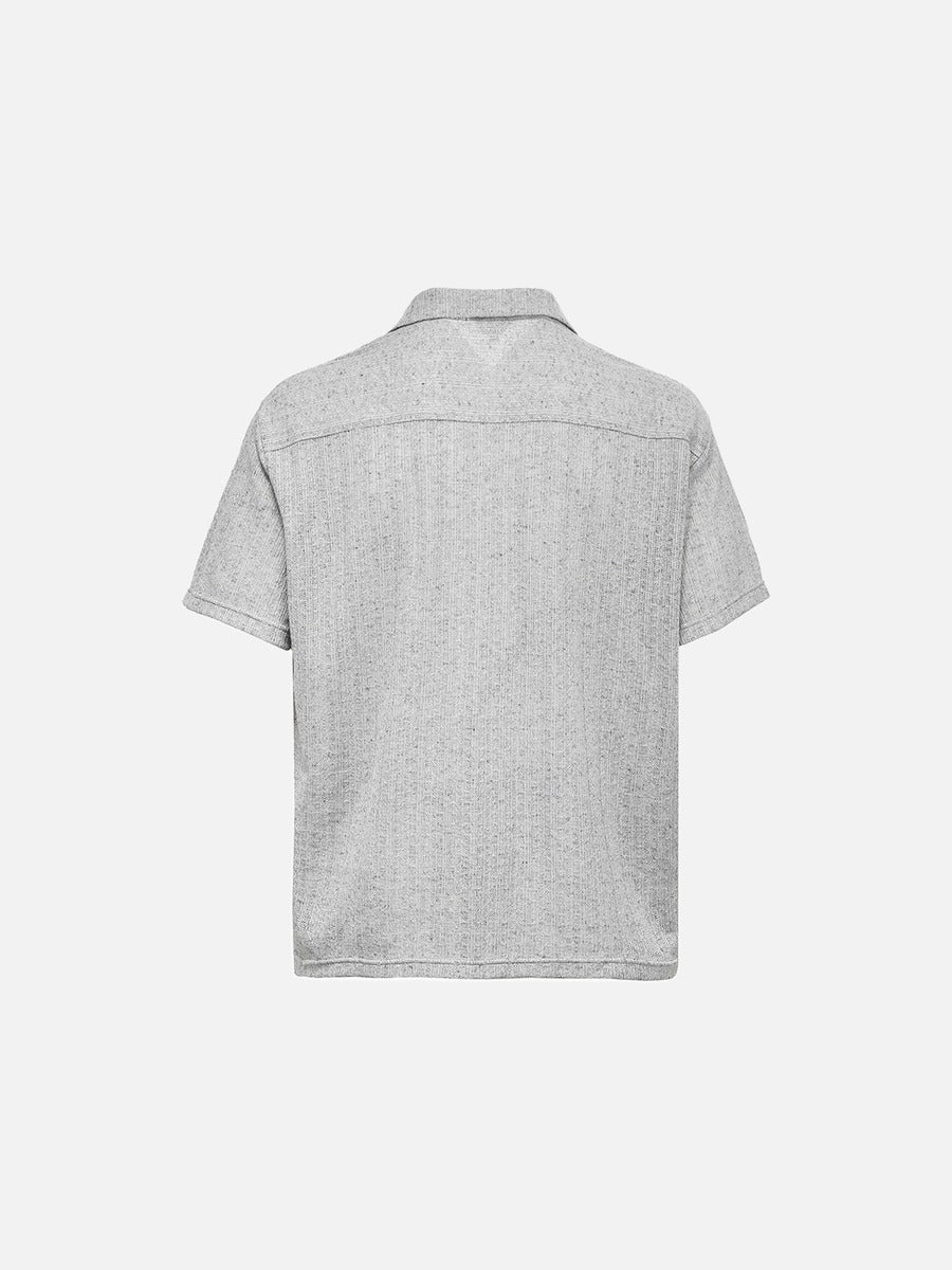 DAXUEN Short-sleeved button-up shirt with camp collar