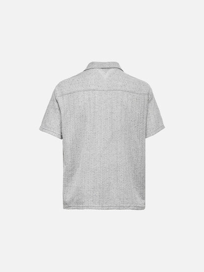 DAXUEN Short-sleeved button-up shirt with camp collar