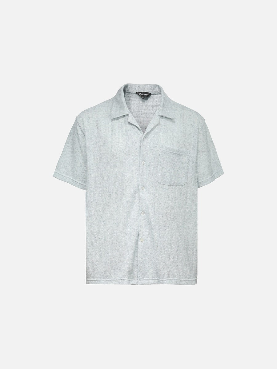 DAXUEN Short-sleeved button-up shirt with camp collar