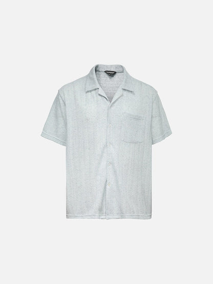 DAXUEN Short-sleeved button-up shirt with camp collar