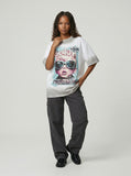DAXUEN Short-sleeved graphic t-shirt featuring a surprised child — model photo