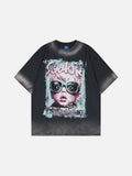 DAXUEN Short-sleeved graphic t-shirt featuring a surprised child