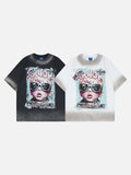 DAXUEN Short-sleeved graphic t-shirt featuring a surprised child