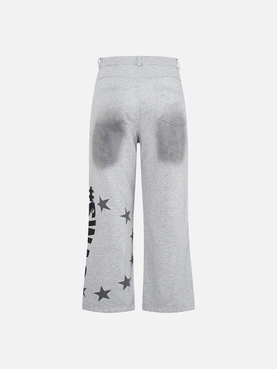 DAXUEN High-waisted wide-leg pants with graphic print