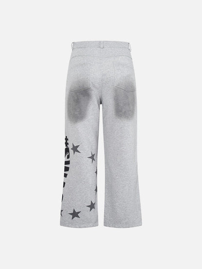 DAXUEN High-waisted wide-leg pants with graphic print