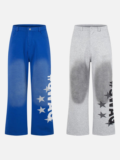 DAXUEN High-waisted wide-leg pants with graphic print