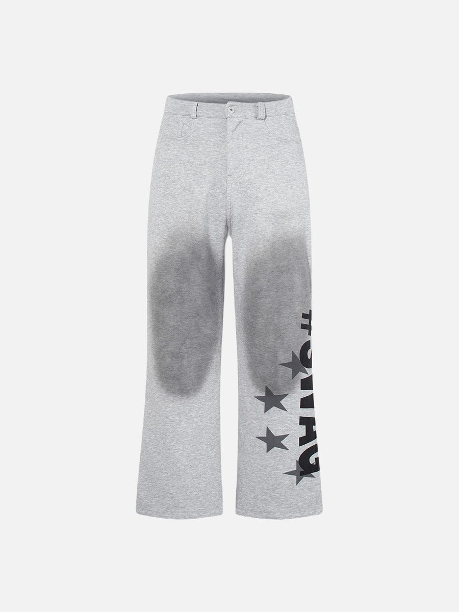 DAXUEN High-waisted wide-leg pants with graphic print